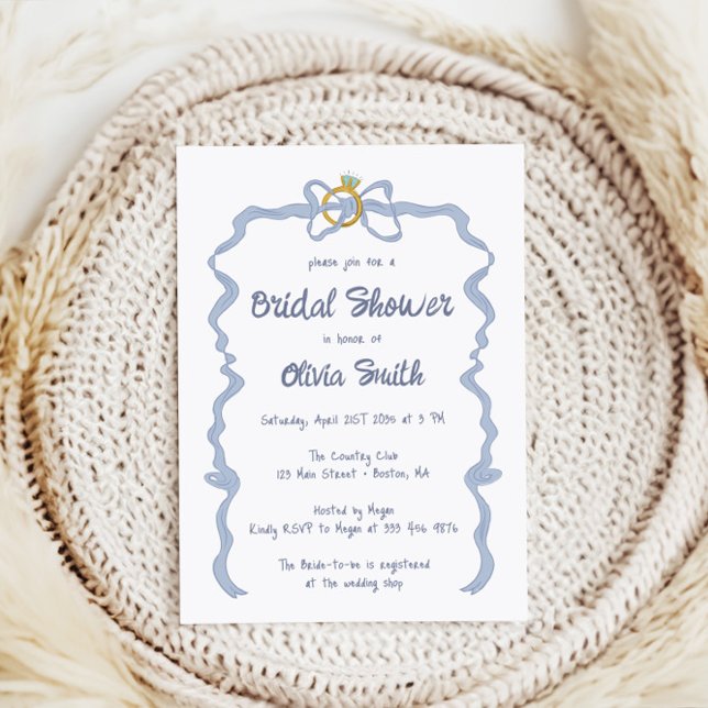 Invitation à la fête de la douche nuptiale tirée à (Créateur téléchargé)