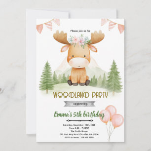 Invitation à la fête de la fille élan