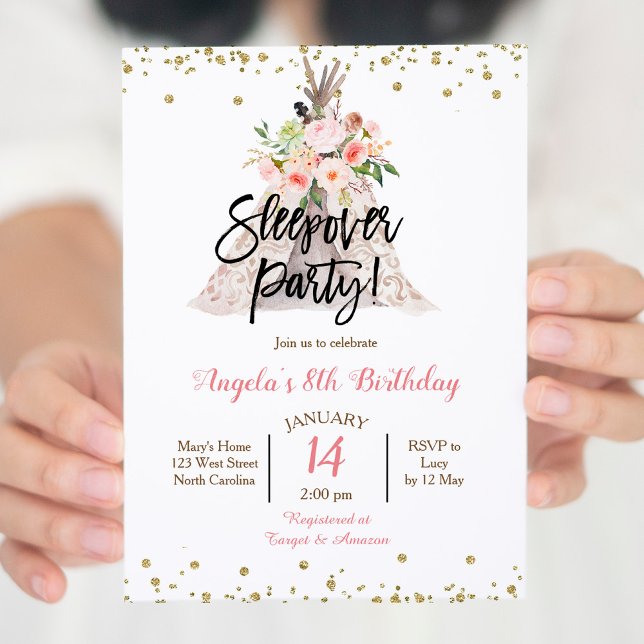 Invitation à la Fête de la Fille Sleepover (Créateur téléchargé)