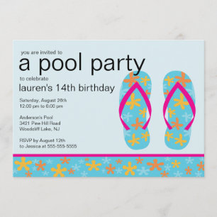 Invitation à la fête de la flopée turquoise