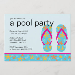 Invitation à la fête de la flopée turquoise