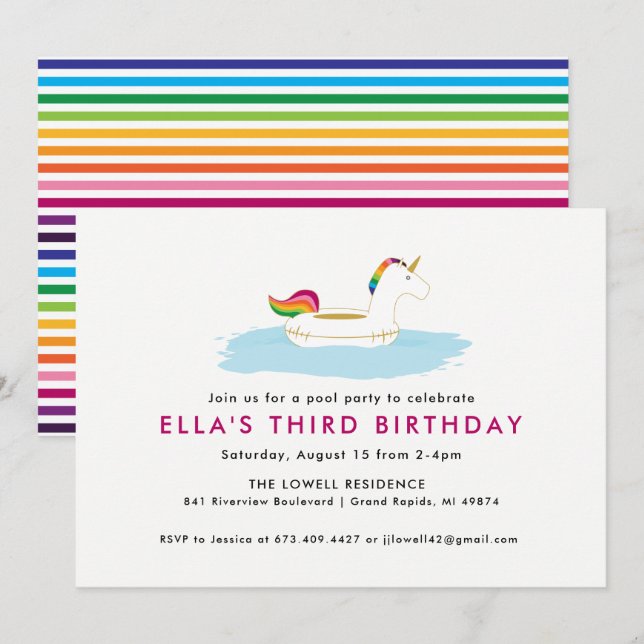 Invitation à la Fête de la Flotte de l'Unicorne (Devant / Derrière)