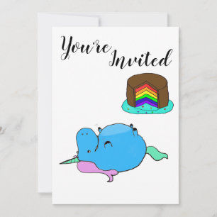 Invitation à la fête de la licorne ronde