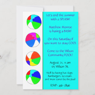 Invitation à la fête de la piscine bleue