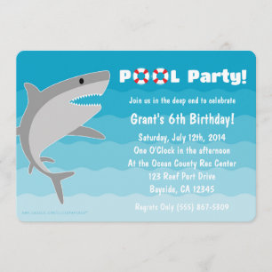 Invitation à la fête de la piscine de requins