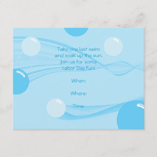 Invitation à la fête de la piscine sous les bulles
