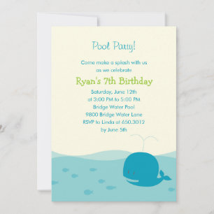 Invitation à la fête de la piscine Splish ou à la 
