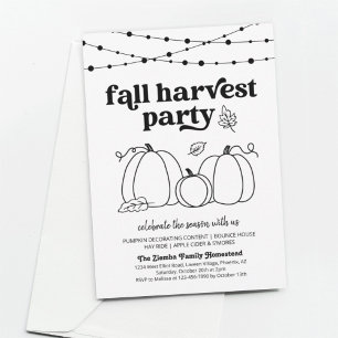 Invitation à la fête de la récolte d'automne