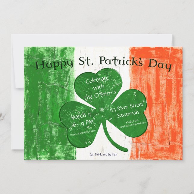Invitation à la fête de la Saint-Patrick (Devant)