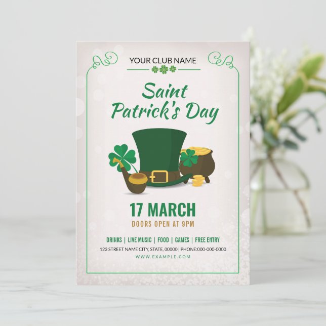 Invitation à la fête de la Saint-Patrick (Debout devant)