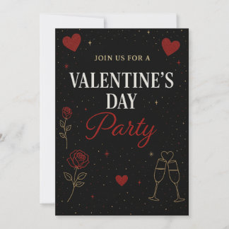 Invitation à la fête de la Saint Valentin |Black&G