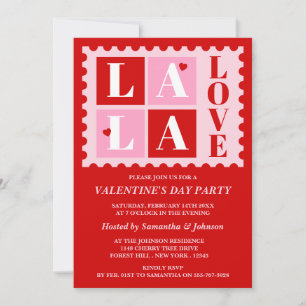 Invitation à la fête de la Saint-Valentin La La Lo
