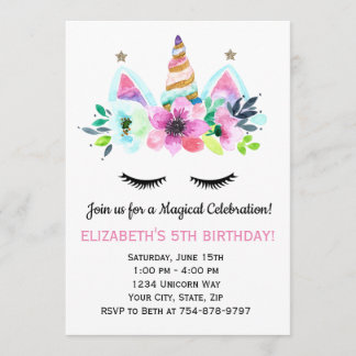 Invitation à la fête de la Unicorne - Célébration 