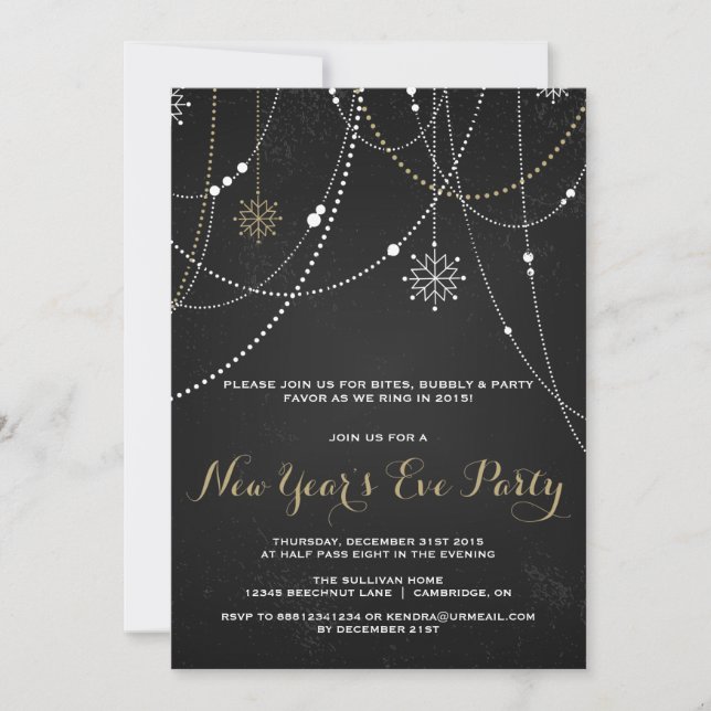 INVITATION À LA FÊTE DE LA VEILLE DU NOUVEL AN (Devant)