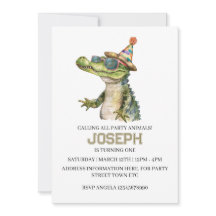 Invitation à la fête de l'alligator Invitation à l