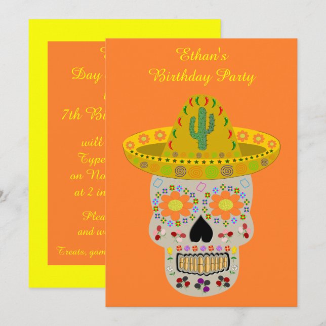 Invitation à la fête de l'anniversaire de la mort  (Devant / Derrière)