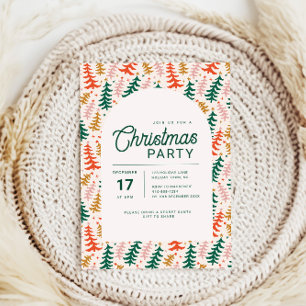 Invitation à la fête de l'arbre de Noël coloré
