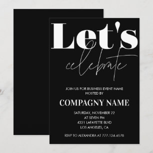 Invitation à la fête de l'entreprise noire Célèbro