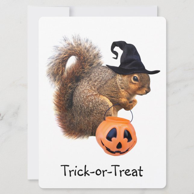 Invitation à la fête de l'Halloween pour les écure (Devant)