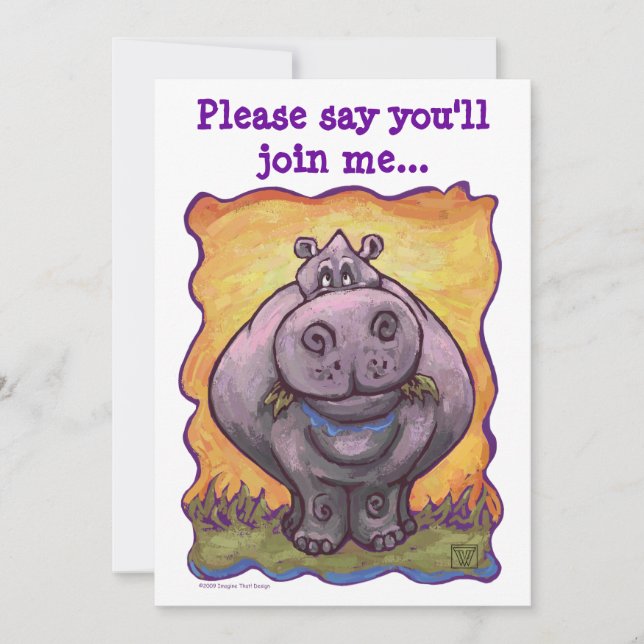 Invitation à la fête de l'hippo (Devant)