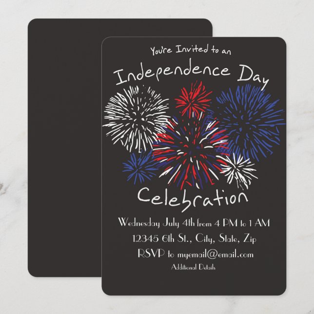 Invitation à la fête de l'Indépendance (Devant / Derrière)