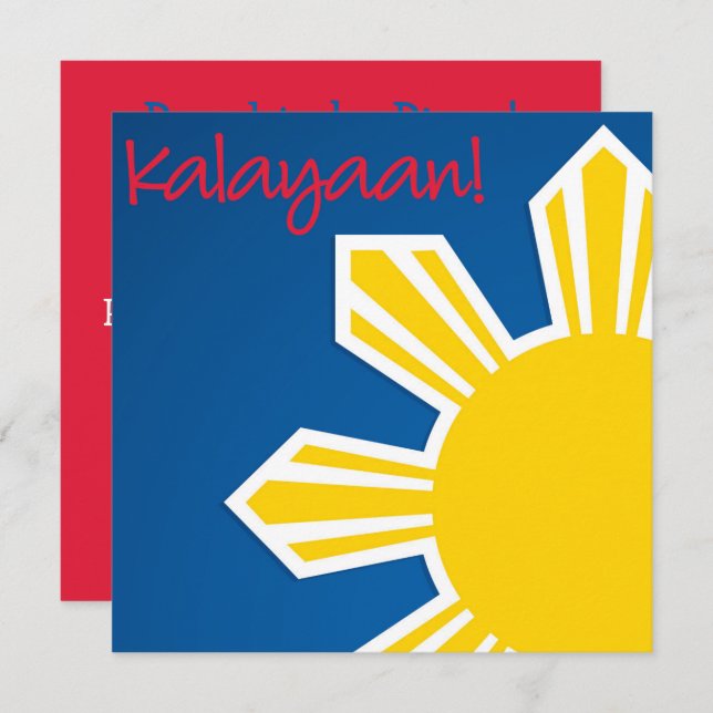 Invitation à la fête de l'indépendance des Philipp (Devant / Derrière)