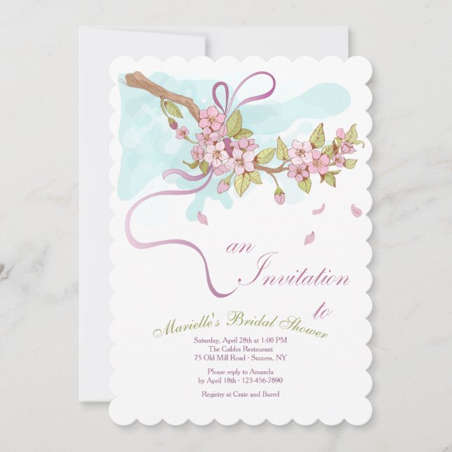 Invitation À La Fête de l'mariée (Devant)