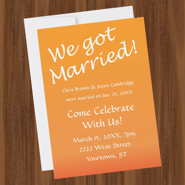Invitation à la fête de mariage après "Nous sommes (Créateur téléchargé)