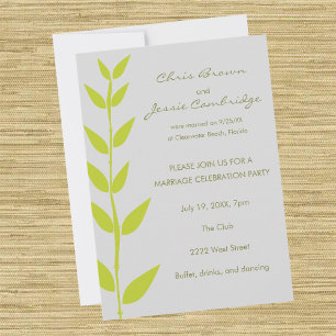 Invitation à la fête de mariage avec bambou printa