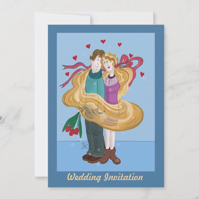Invitation à la fête de mariage en bande (Devant)