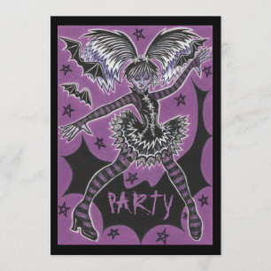 Invitation à la fête de Miss Ado Halloween