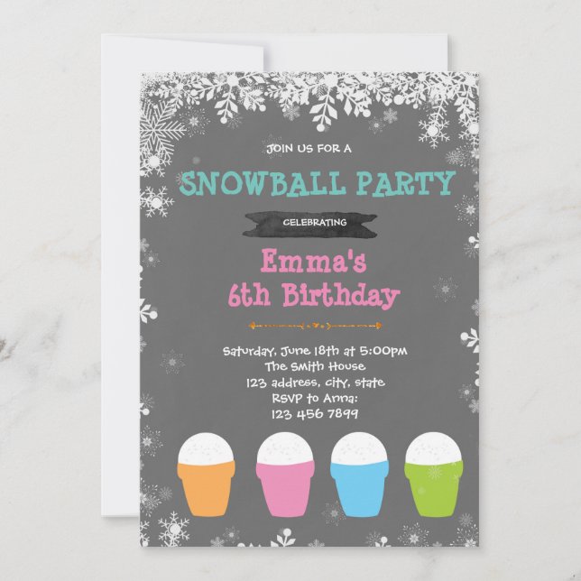 Invitation à la fête de neige (Devant)