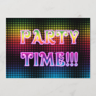 Invitation à la fête de Neon Halftone