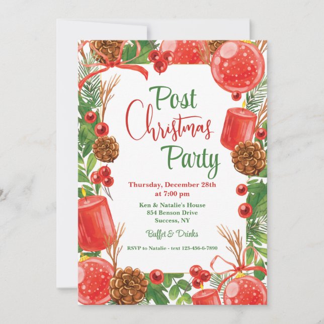 Invitation à la fête de Noël (Devant)