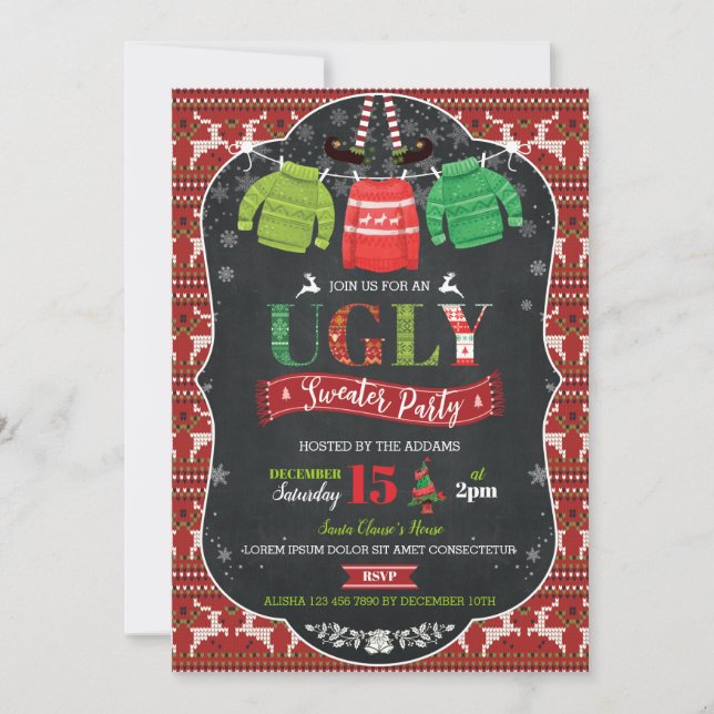 Invitation à la fête de Noël (Devant)