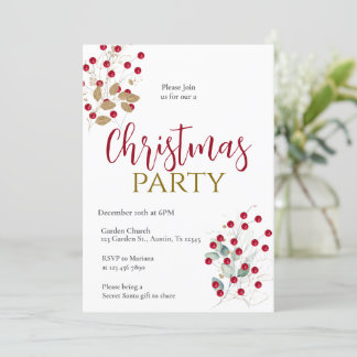 Invitation à la fête de Noël
