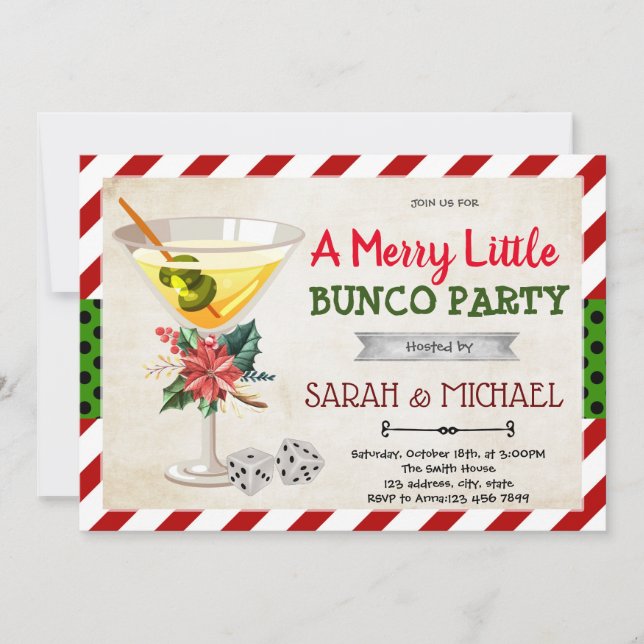 Invitation à la fête de Noël (Devant)