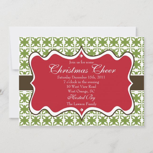 Invitation à la fête de Noël (Devant)