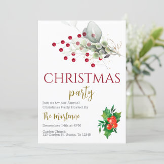 Invitation à la fête de Noël