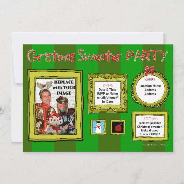Invitation à la fête de Noël (Devant)