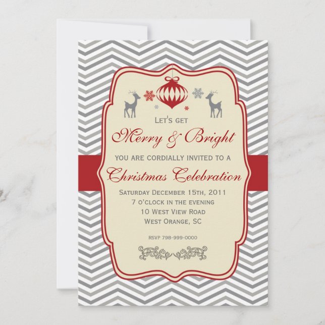 Invitation à la fête de Noël (Devant)