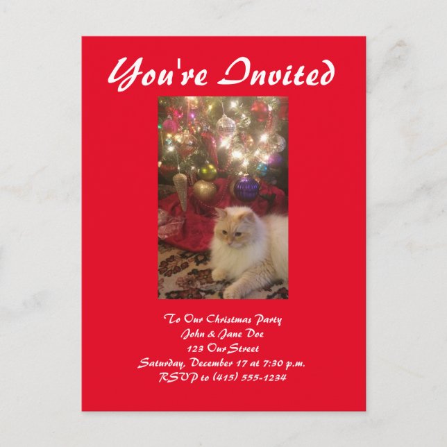 Invitation à la fête de Noël (Devant)