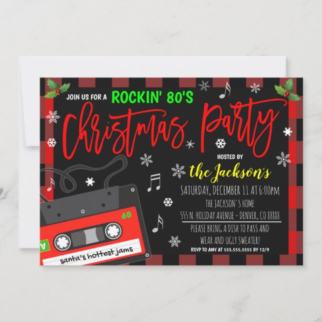 Invitation à la fête de Noël (Devant)