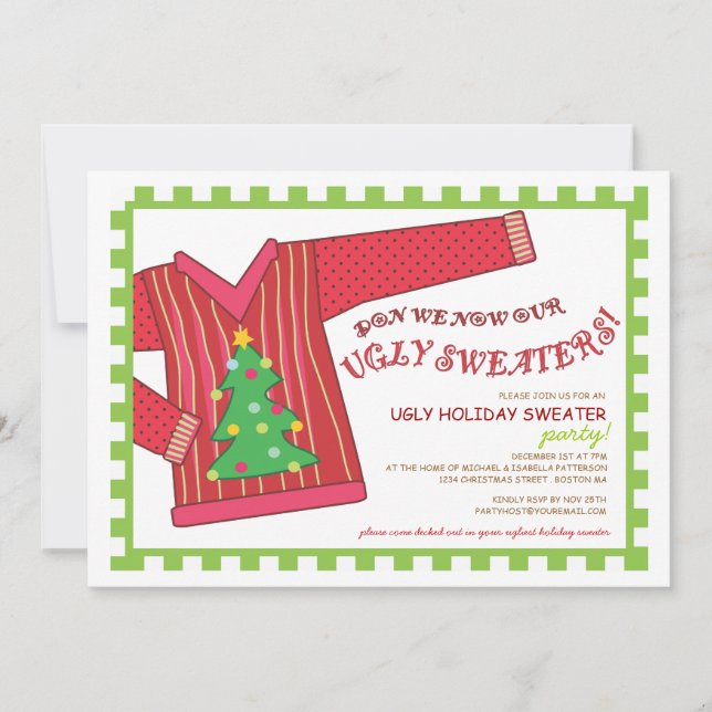 Invitation à la fête de Noël (Devant)