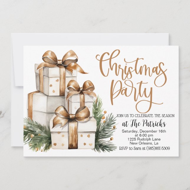 Invitation à la fête de Noël (Devant)