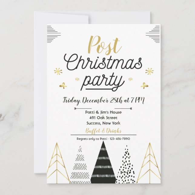 Invitation à la fête de Noël (Devant)