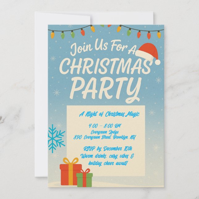 Invitation à la fête de Noël (Devant)