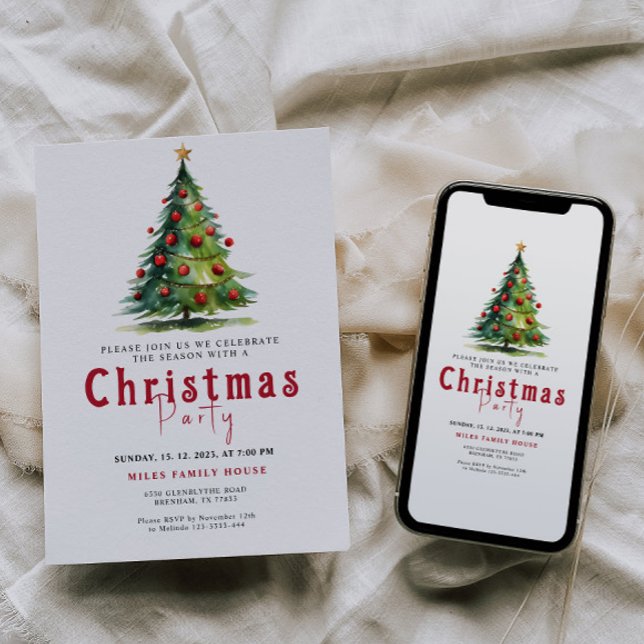 Invitation à la fête de Noël (Créateur téléchargé)