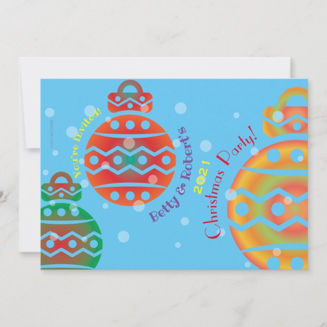 Invitation à la fête de Noël (Devant)