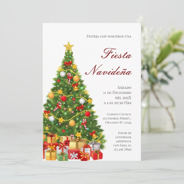 Invitation à la fête de Noël (Debout devant)